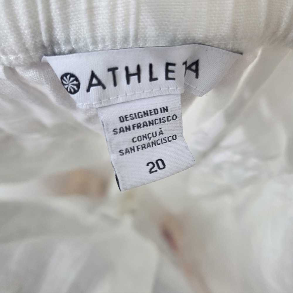 Athleta Retreat Linen High Rise Wide Leg Pants White Size 20 - Picture 4 of 6